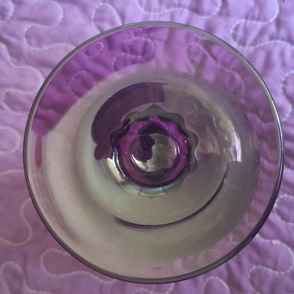 Vintage MCM Viking Glass Amethyst Princess Flowerlite Vase 7 - Picture 5 of 5